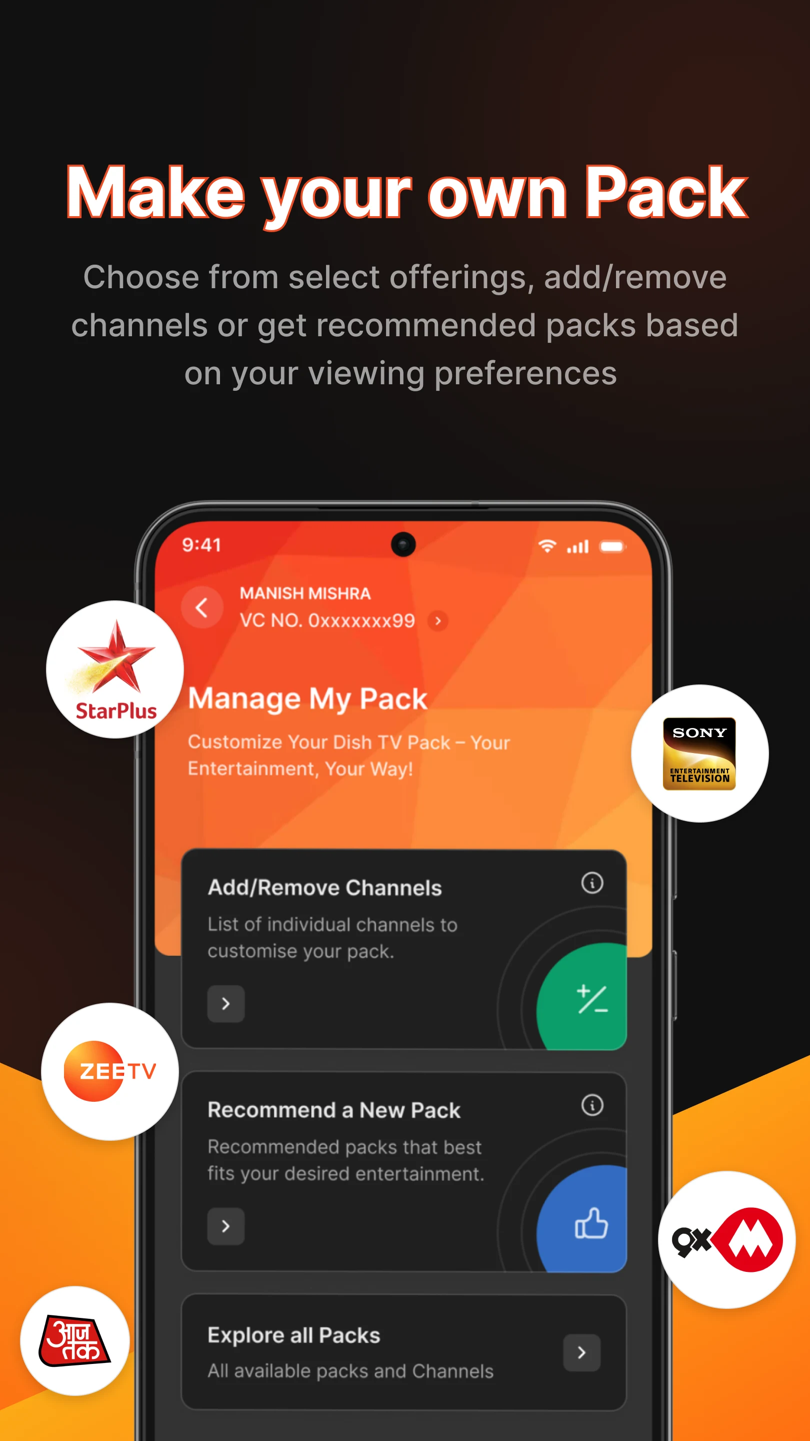 My DishTV screenshot